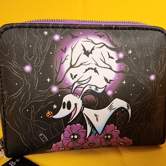Loungefly The Nightmare Before Christmas Zero Moon Doodle Zip Wallet NEW - Picture 2 of 12